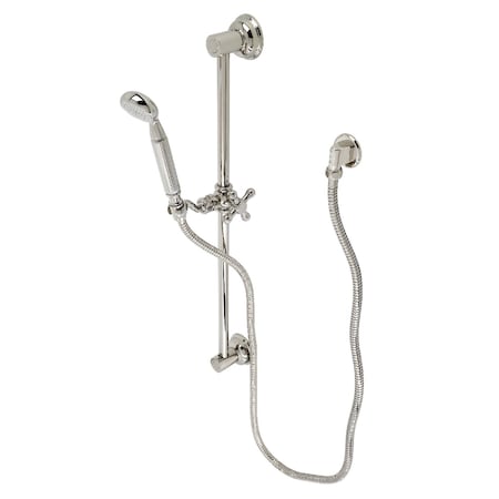 Kingston Brass KAK3426W6 Hand Shower Combo with Slide Bar, Polished Nickel KAK3426W6